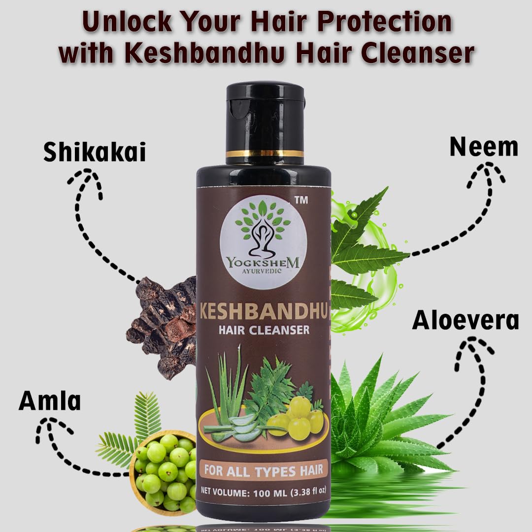 YOGKSHEM AYURVEDIC KESHBANDHU HAIR COMBO (Hair Oil & Hair Cleanser) | Natural Hair Care Combo