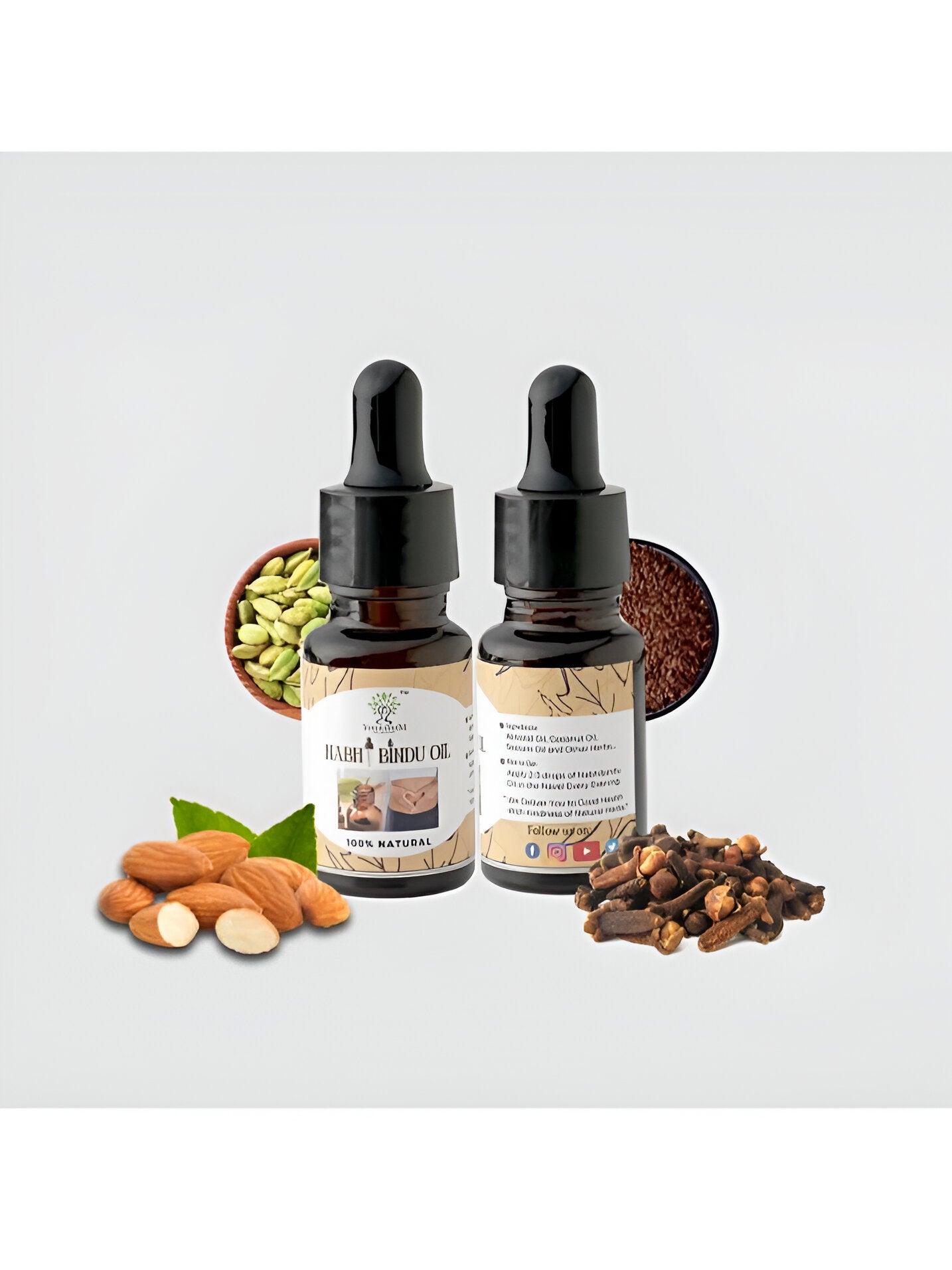 Yogkshem Ayurvedic Nabhi Bindu Oil for Navel Point | Enhanced Skin Treatment | Belly Button Tailam Men & Women (10 ml)