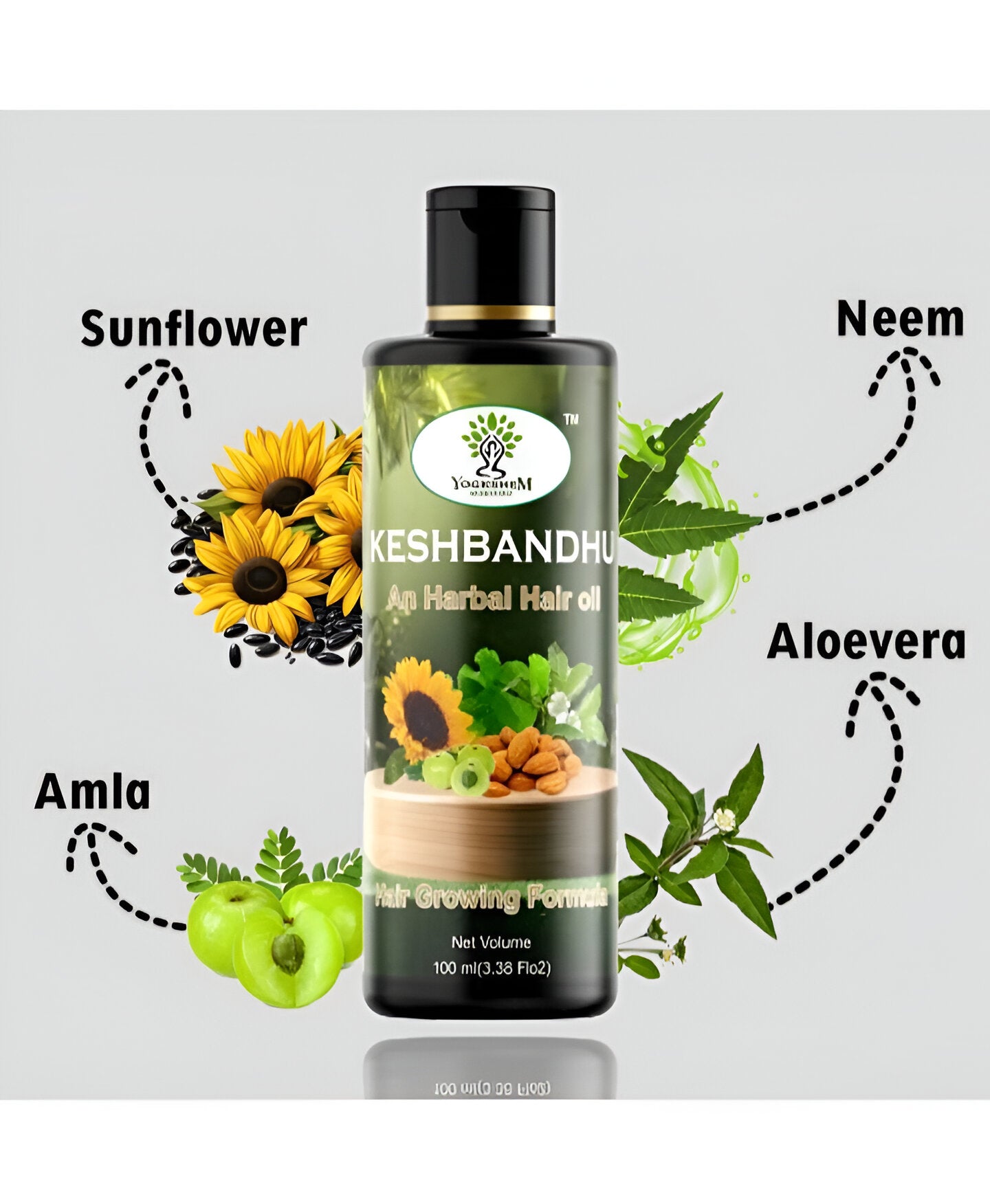 YOGKSHEM AYURVEDIC KESHBANDHU HAIR COMBO (Hair Oil & Hair Cleanser) | Natural Hair Care Combo
