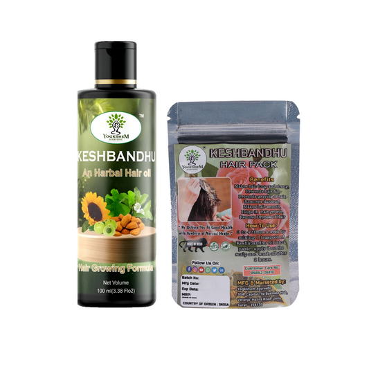 Keshbandhu Herbal Hair Care Combo – Ayurvedic Hair Oil & Hair Pack